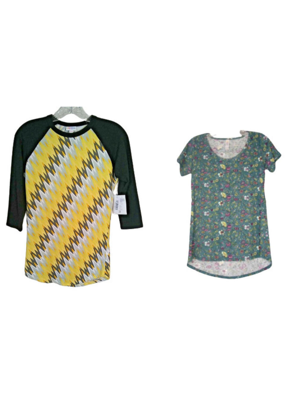 LuLaRoe Randy & Classic T Shirt Multicolored Lot of 2 Womens XXS Shirt